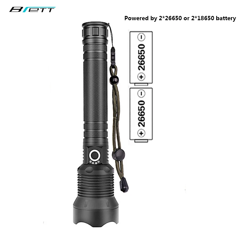 Светодиодный фонарик Cree xhp70 с usb зарядкой растягивающийся зум ударопрочный для