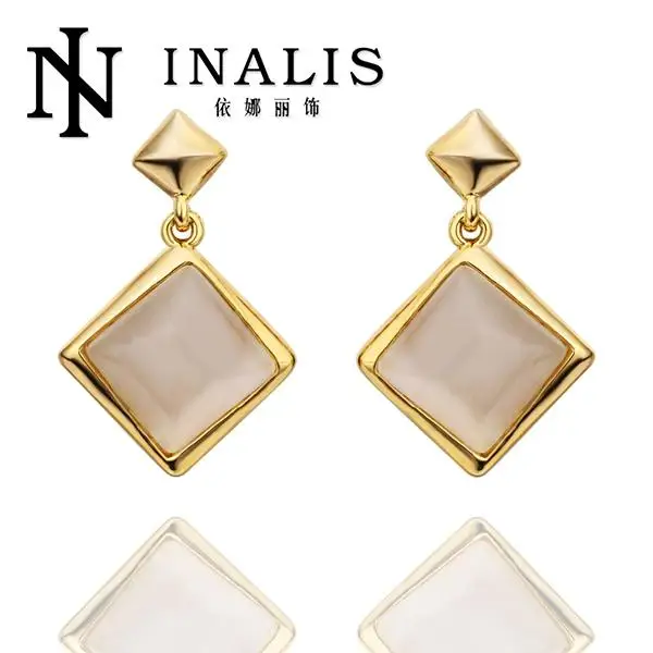 E454 Wholesale!Nickle Free Antiallergic18K Real Gold PlatedEarrings For WomenNew Fashion Jewelry Shipping | Украшения и