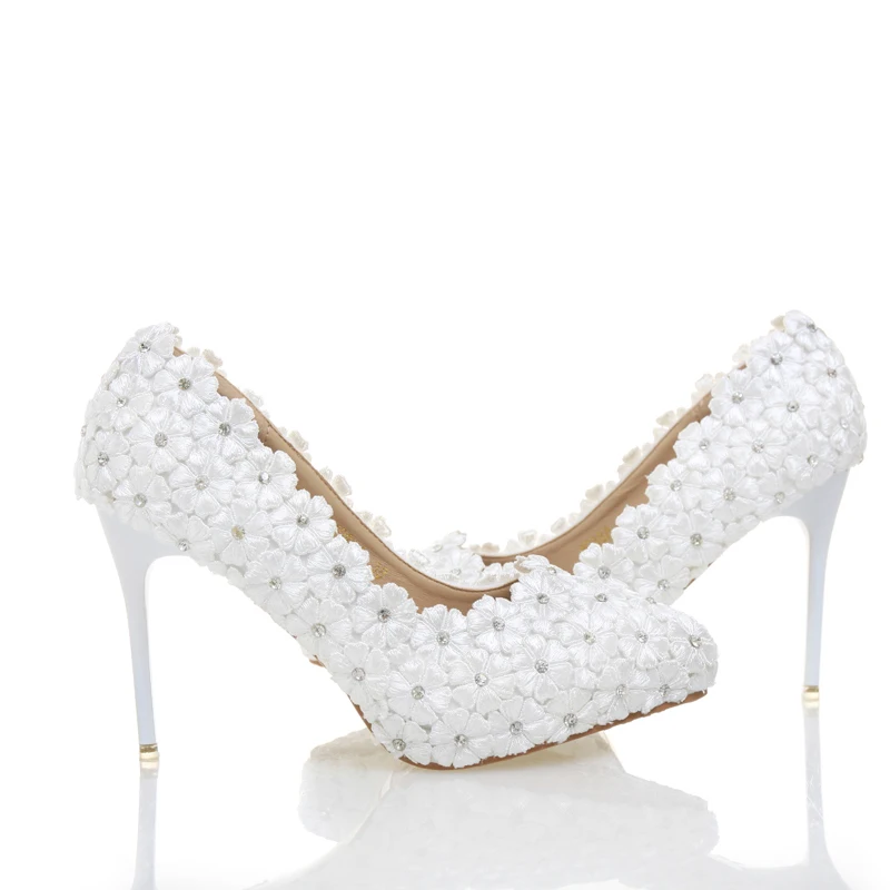 Туфли лодочки свадебные с острым носком и кружевом 4 дюйма|bridesmaid shoes|prom shoeswedding shoes |