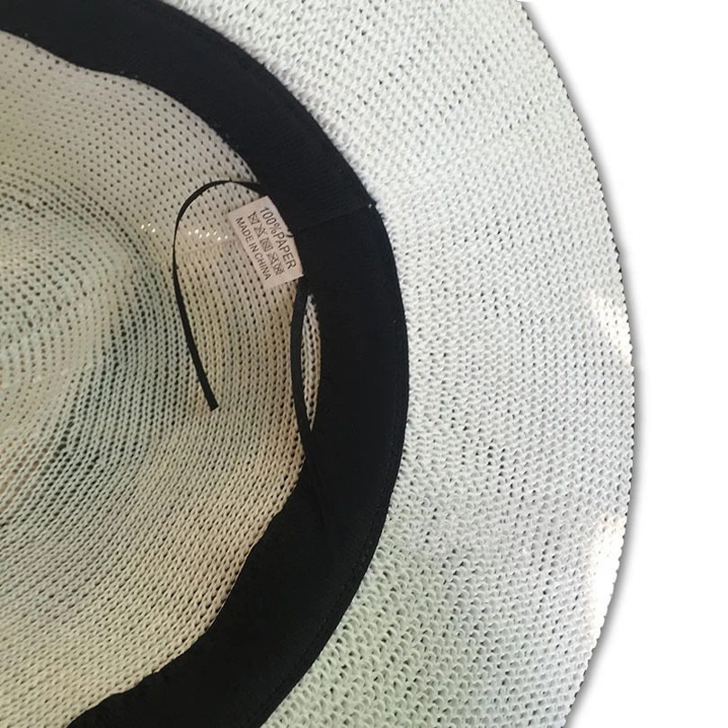 

dropshipping New summer bowknot wide brim sun hats for women Jazz Panama Hat Feminino Sun Visor Beach ladies girls straw Hat
