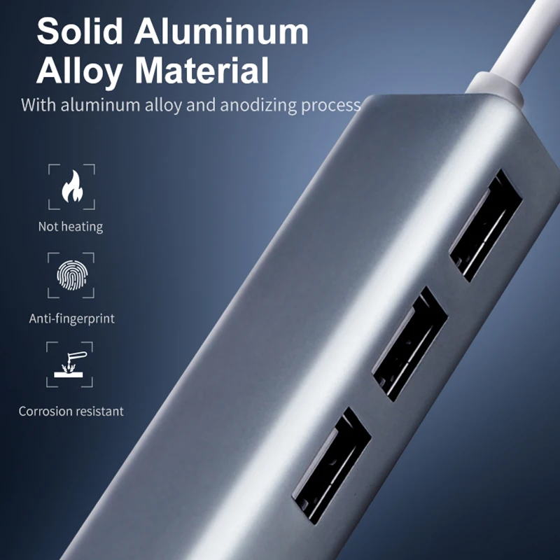 Usb-концентратор rj45 в Ethernet адаптер 10/100/1000 Мбит/с Lan Сетевой Usb 3 0 концентратор порта