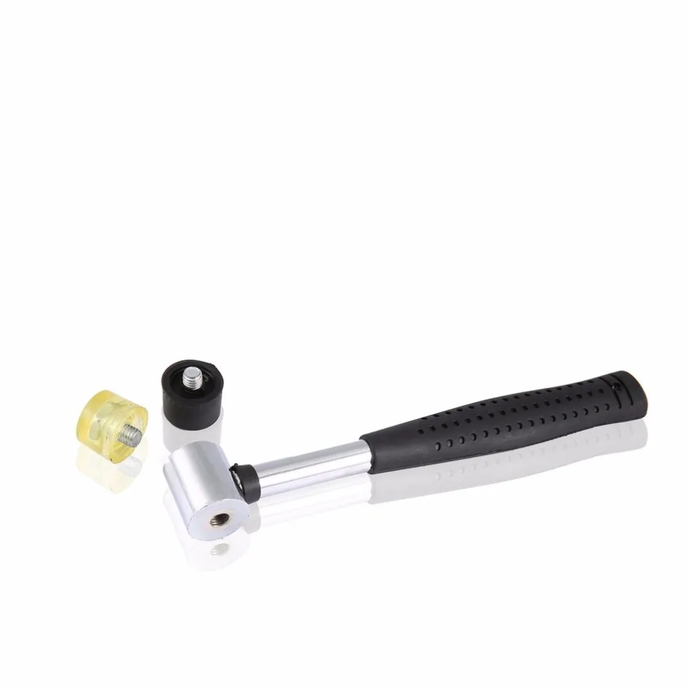 Rubber Mounting Hammer Fitting Tool Wear-resistant and Slip-proof Installation Household Tools Steel Handle Double Face | Инструменты
