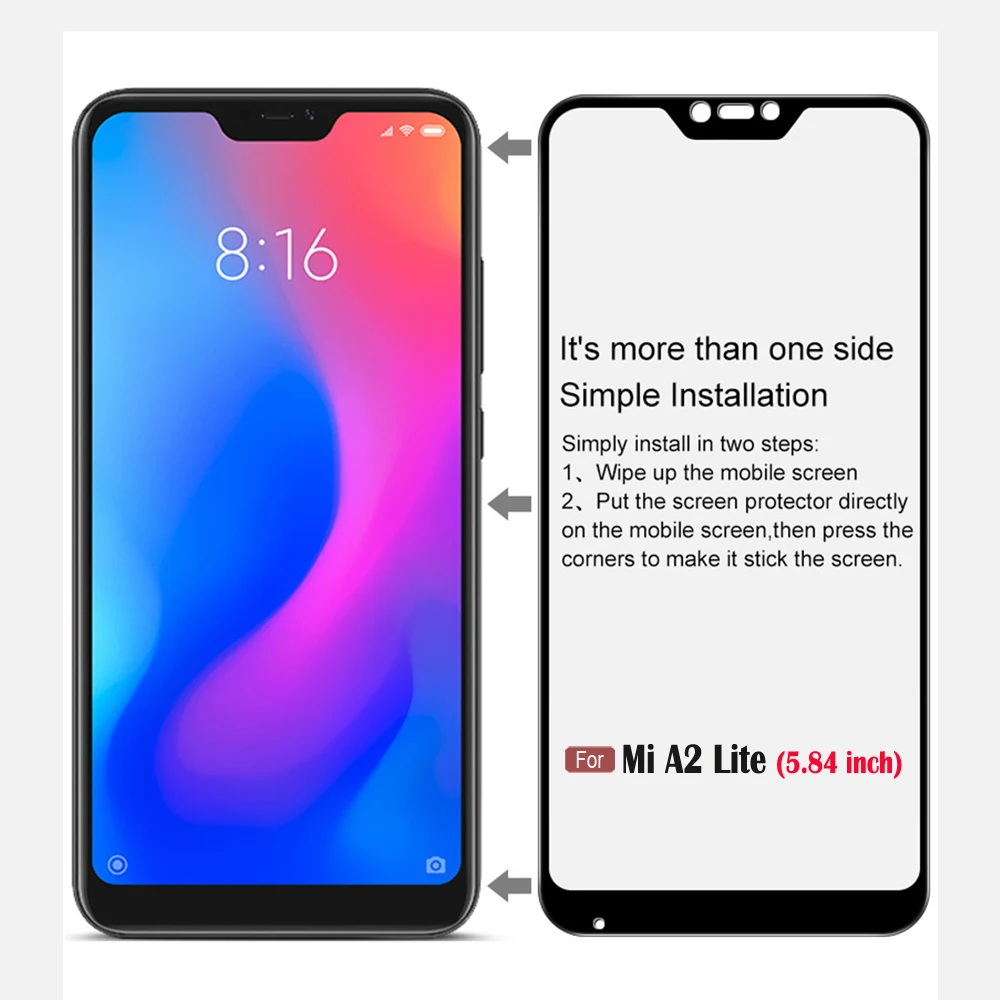 Imak Для Xiaomi mi A2 mi A2 Lite стеклянная пленка полное покрытие закаленное стекло для Xiaomi mi A2 mi A2 Lite стеклянная защитная пленка