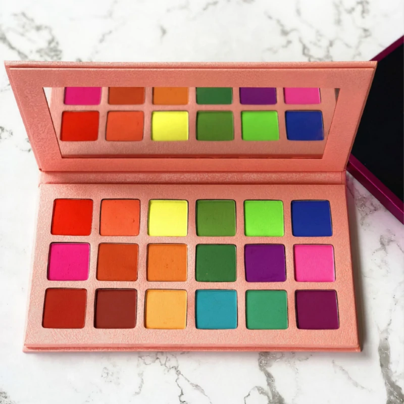 Оптовая продажа индивидуальная косметика палитра теней для век без логотипа 18