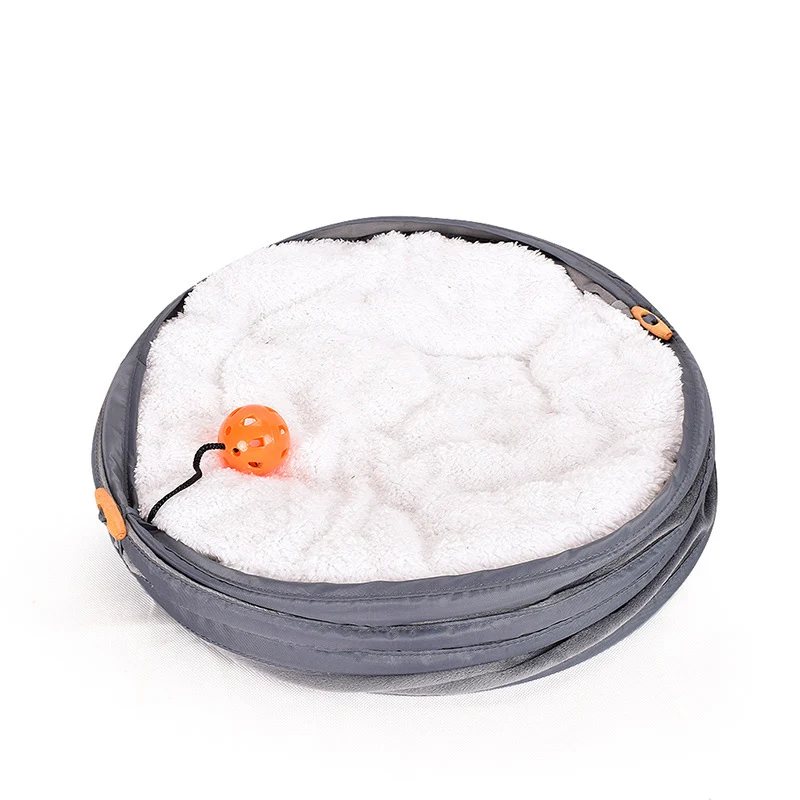 Творческий Складная кошка туннель палатки с мячом играть игрушки канала