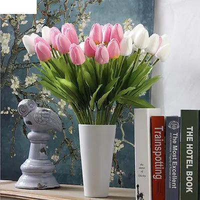 1 шт. искусственный шелк цветок тюльпана свадебный букет декор для вечеринки и