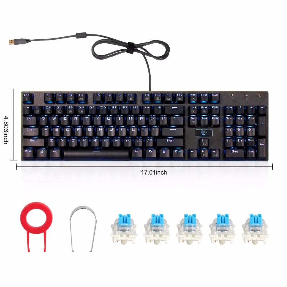 Игровая механическая клавиатура Outemu с RGB подсветкой и 104 клавишами|rgb mechanical