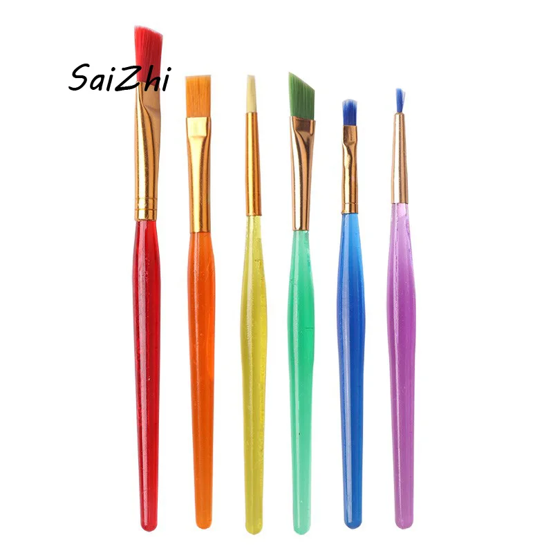 6pcs/set Cake Brush Fondant Artist Paint Decorating Painting DIY Sugarcraft Baking Pastry Tools 5963 | Дом и сад