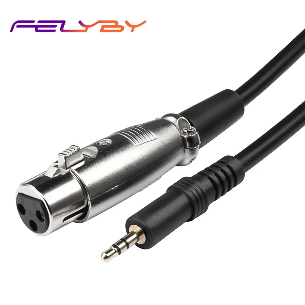FELYBY 2,5 m Профессиональный XLR-3.5mm Универсальный микрофон кабель караоке запись