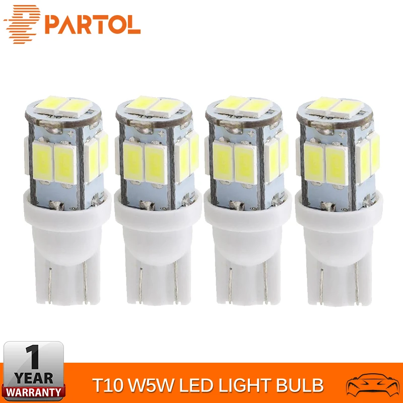 4 светодиодный т. Автомобильные светодиодные лампы T10 W5W 10 5630 SMD 194 168|Сигнальная