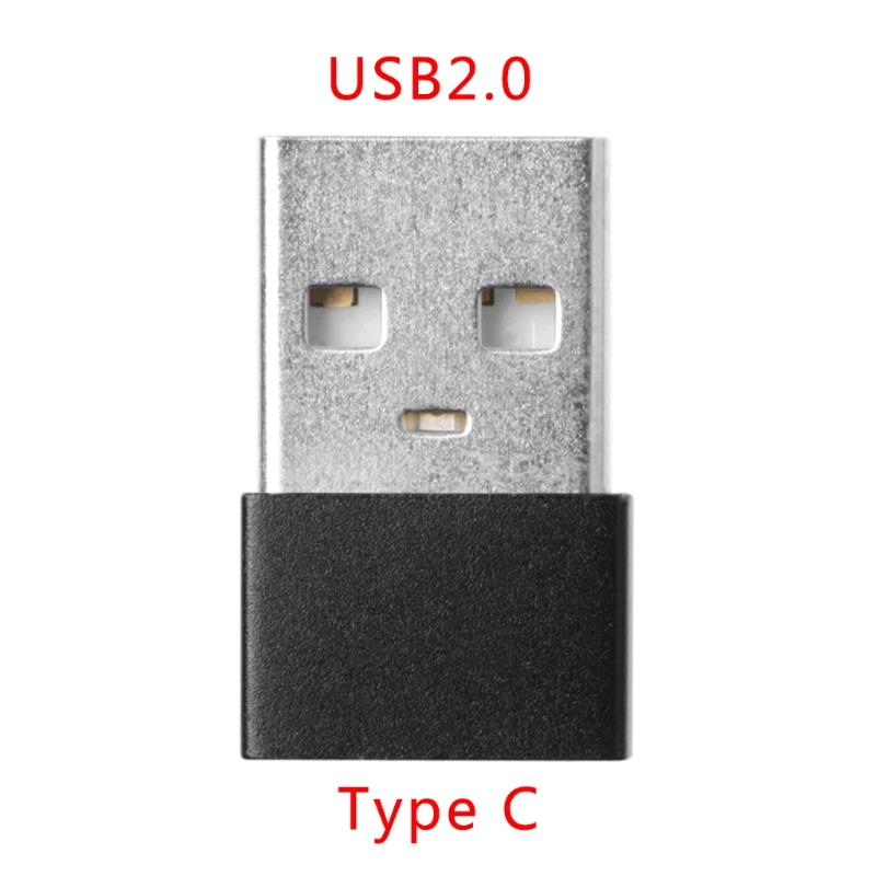 Алюминиевый сплав USB 2 0 папа к Type C 3 1 Женский конвертер зарядный адаптер для