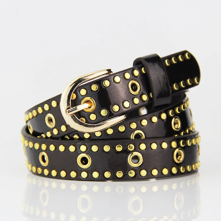 Punk popular nightclub street dance belt women's pin buckle thin fashion hundred matching pants luxury | Аксессуары для одежды