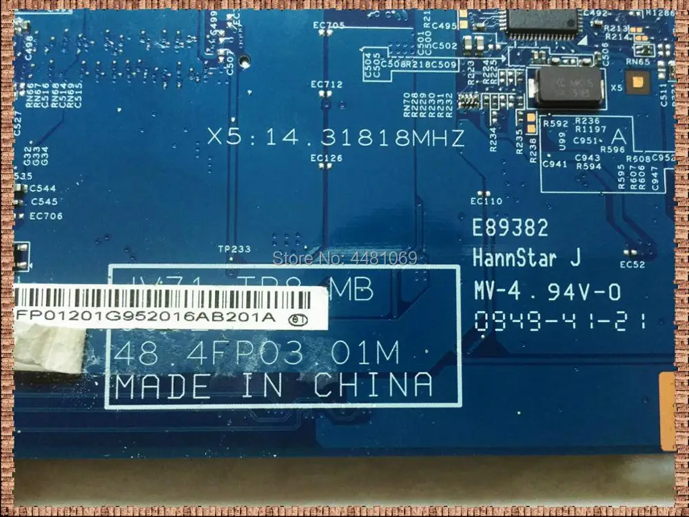 7540G-1088 для acer aspire 7540 материнская плата ноутбука JV71-TR8 MB 48.4fp3.01m DDR2 MBPPQ01001 MB. PPQ01.001