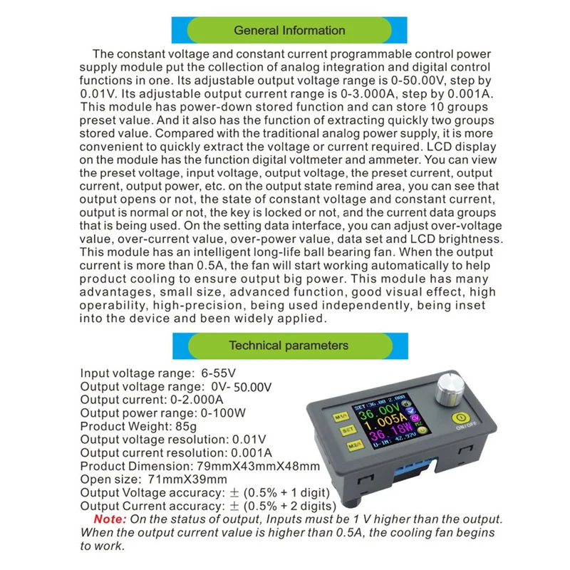 DP50V5A DP30V5A DPS3003 ЖК-дисплей Постоянное Напряжение Ток понижающий Программируемый Модуль питания понижающий преобразователь напряжения вольтметр