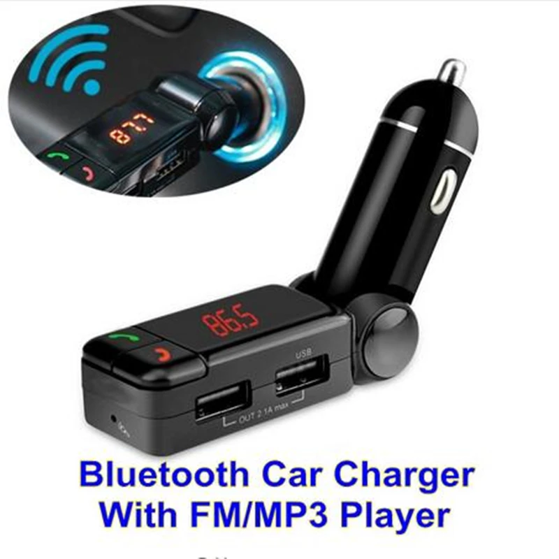 ЖК-дисплей Bluetooth Зарядное устройство с Handfree MP3-плееры/fm Радио адаптер передатчик