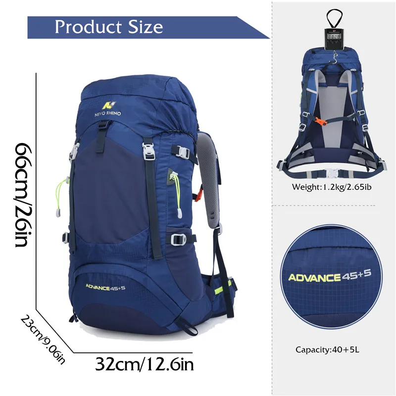 NEVO RHINO 50L водонепроницаемый мужской рюкзак унисекс дорожная сумка походный открытый альпинистский рюкзак для мужчин