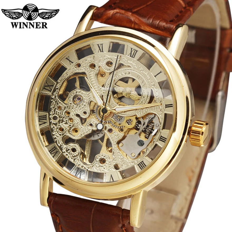 Часы наручные WINNER мужские/женские механические модные брендовые повседневные