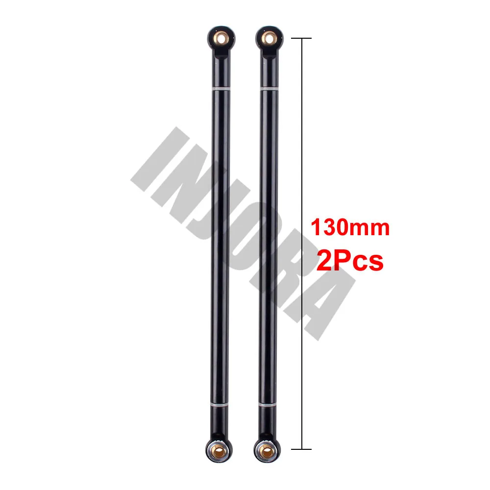 130MM Black 2 шт. RC автомобиль 70 80 90 100 110 120 130 мм красный/черный алюминиевый сплав стержень для 1/10 RC Гусеничный осевой SCX10 D90 Запчасти для обновления - Цвет: 130MM Black