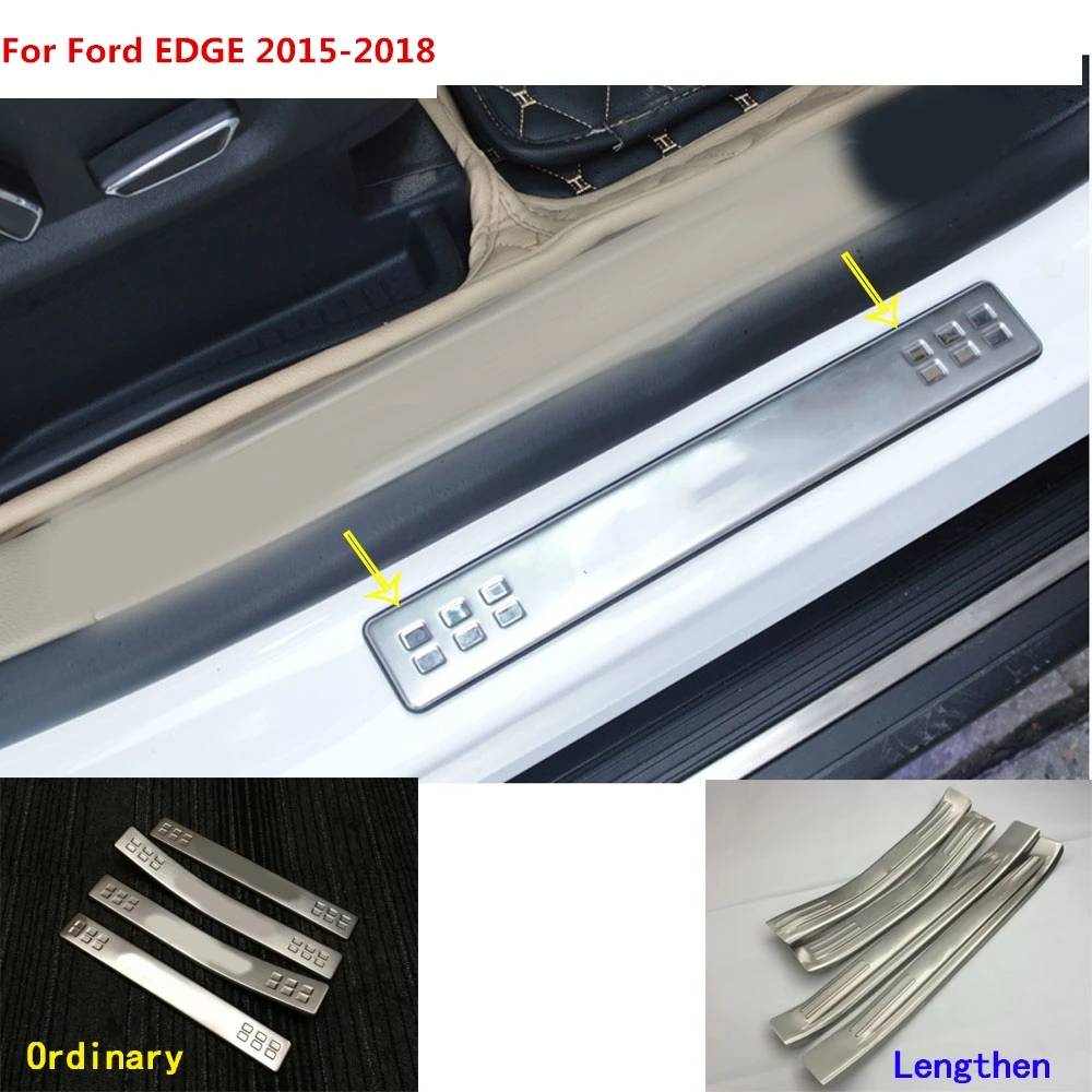 Для Ford EDGE 2015 2016 2017 2018 Автомобильная педаль из нержавеющей стали Накладка порог