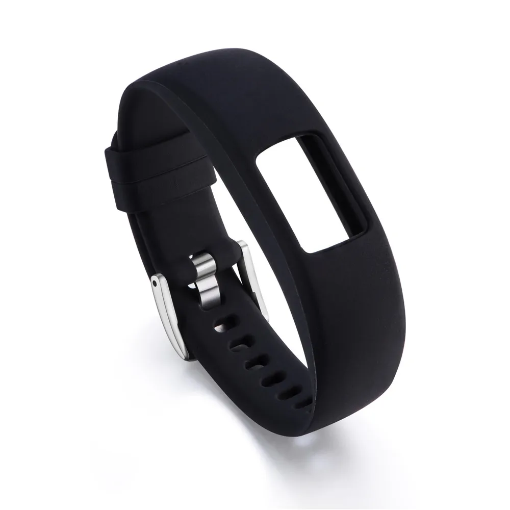 Мягкий силикон для Garmin vivofit 4 гладкий и Удобный спортивный ремешок сменный ремешок для Garmin vivofit4 L/S браслет - Цвет ремешка: black