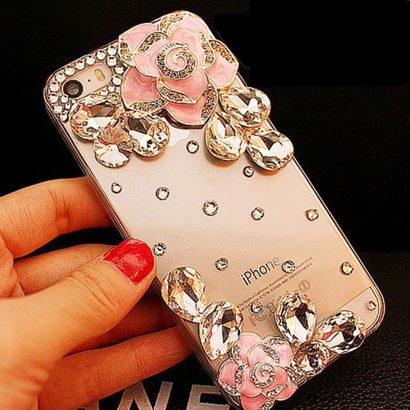 Hot Corner Camellia Flower DIY Diamond Bling Fundas Cases for Huawei P20 P30 P40 Lite E Honor 10i 10 20 P Smart 2021 Z | Мобильные