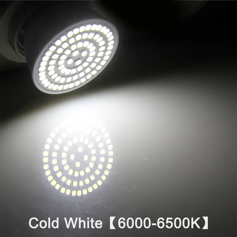 cold white E27 Светодиодный светильник GU10 Светодиодный светильник 220 В SMD 2835 MR16 прожектор 48 60 80 светодиодный s теплый белый холодный белый свет для украшения дома ампулы - Испускаемый цвет: cold white