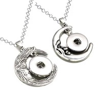 moon and sun 277 ginger fit 12mm 18mm snap button jewelry pendants necklace interchangeable charm jewelry for women gift