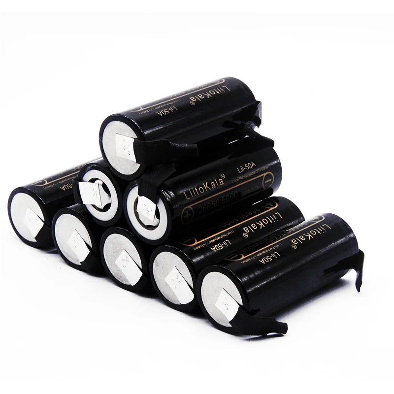 LiitoKala lii-50A 26650 5000 mah 3,7 V литиевая батарея 20A высокая скорость разряда для обработки вспышки никель