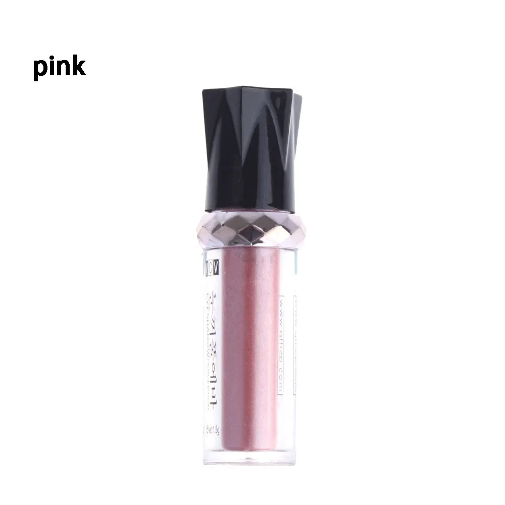 pink 1 шт. одноцветные рулонные тени для век, макияж, блестящий пигмент, рассыпчатая пудра, мерцающие тени для век, женские косметические инструменты для макияжа - Цвет: pink