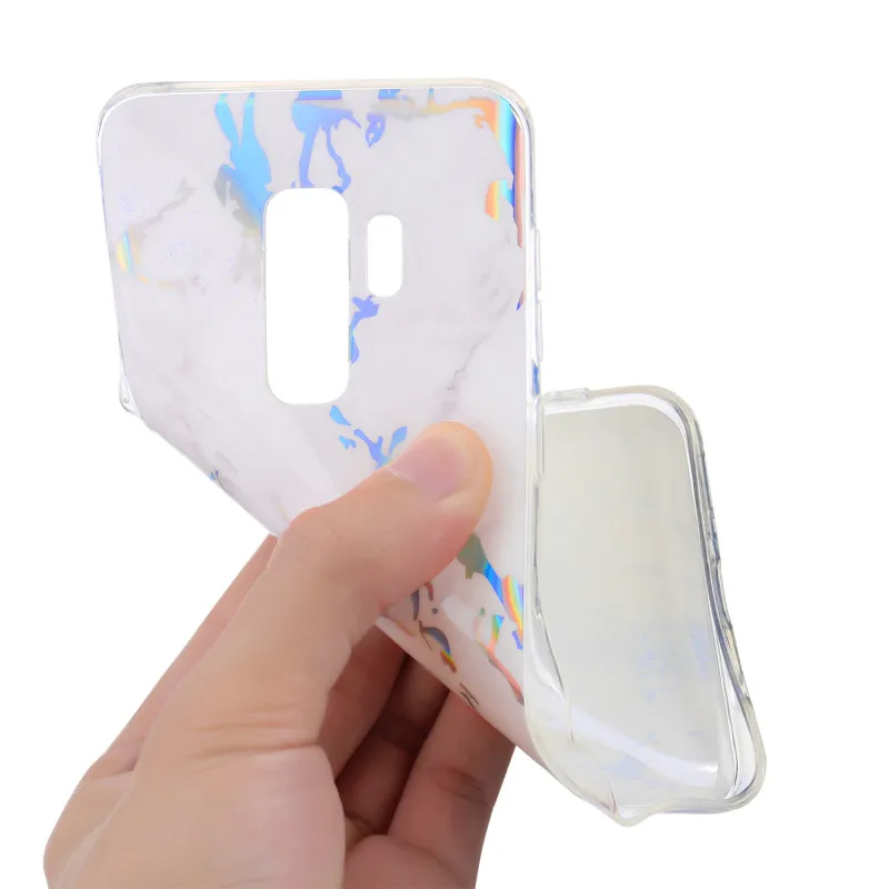 KoisAcase новый роскошный цветной лазерный мраморный чехол для Samsung Galaxy S7 S7edge S8 S9 S10 Plus