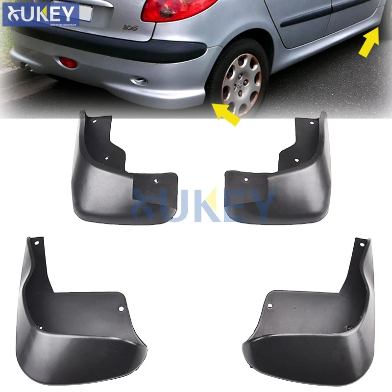 Передние и задние формованные Автомобильные Брызговики для хэтчбека Peugeot 206 1998-2012