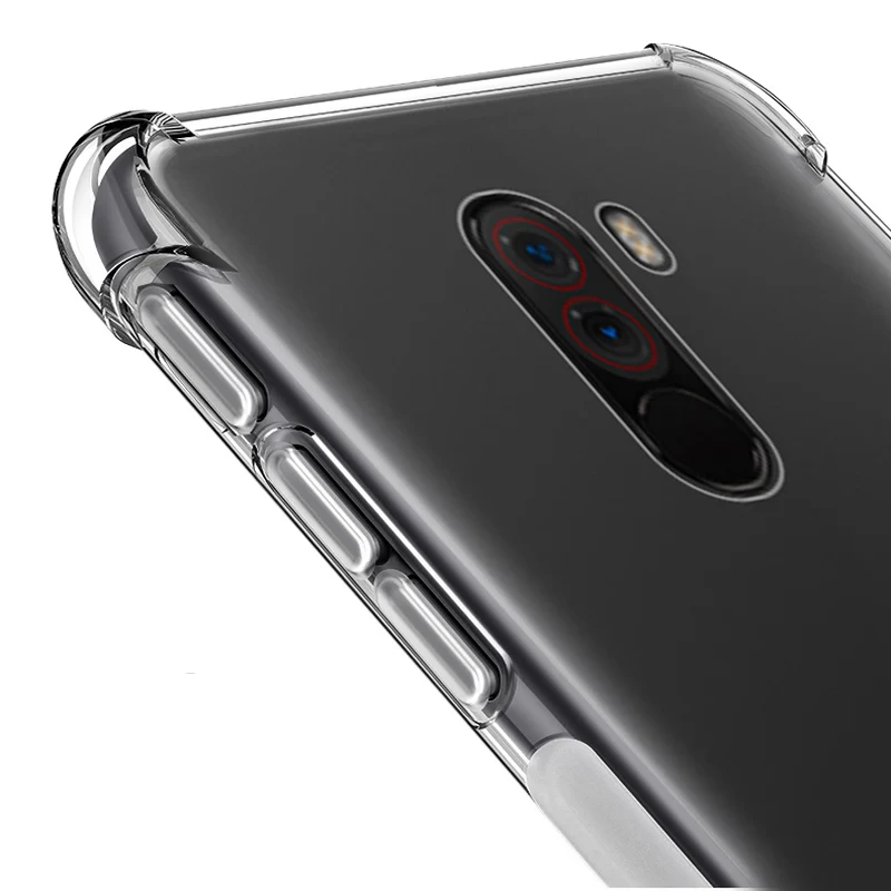 Чехол для Xiaomi Mi Pocophone F1 мягкий прозрачный чехол из ТПУ с подушкой безопасности