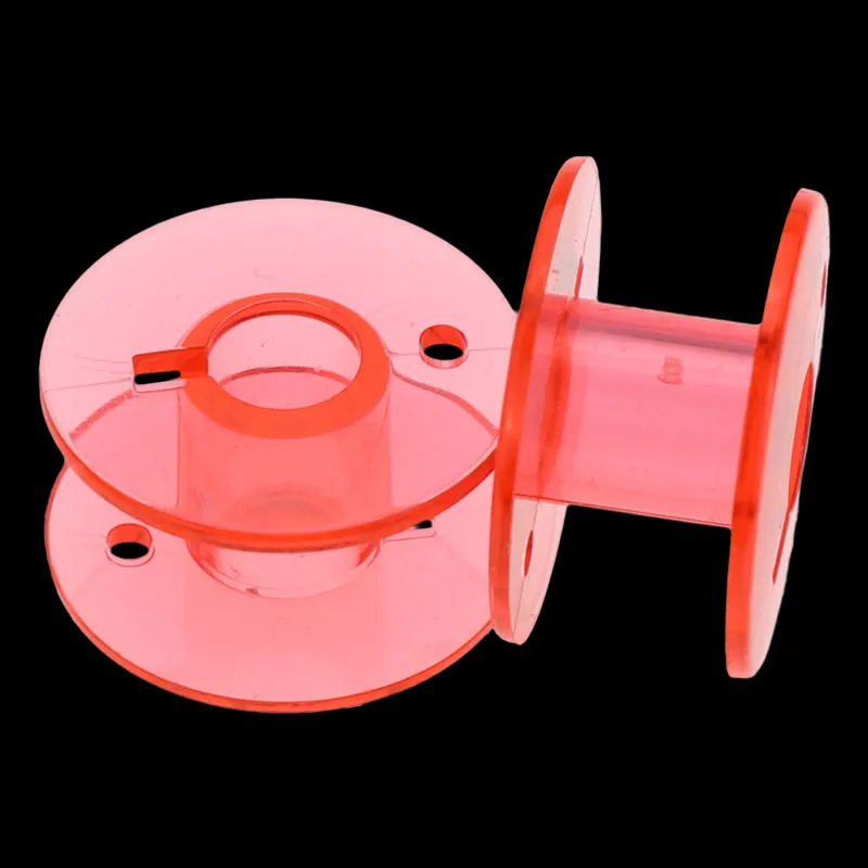 10PCS red Новая Домашняя многофункциональная швейная машина, аксессуары, цветная швейная катушка, инструменты, прозрачный пластиковый цилиндр, инструменты для квилтинга - Цвет: 10PCS red