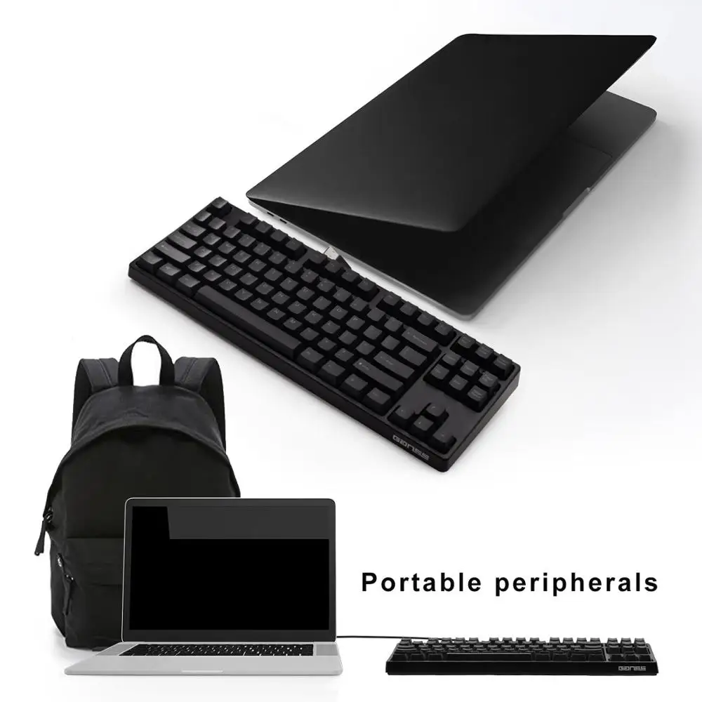 Ganss 87 клавиш игровая механическая клавиатура tkl cherry mx Переключатель вишня коричневый синий красный для геймера/Typists/офиса/дома