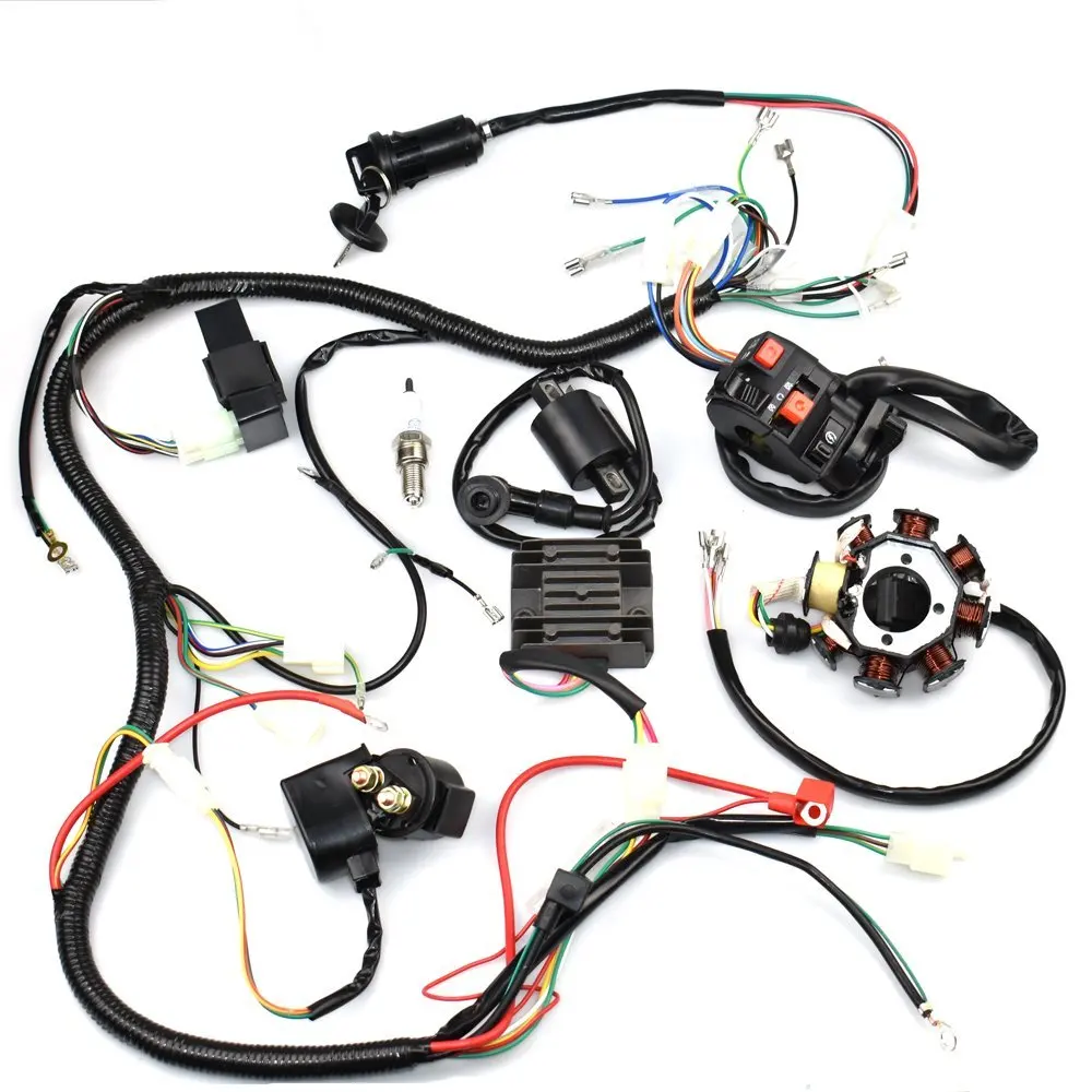 MYMotor полный комплект жгута проводов оплетка электрика статора катушки CDI для ATV QUAD