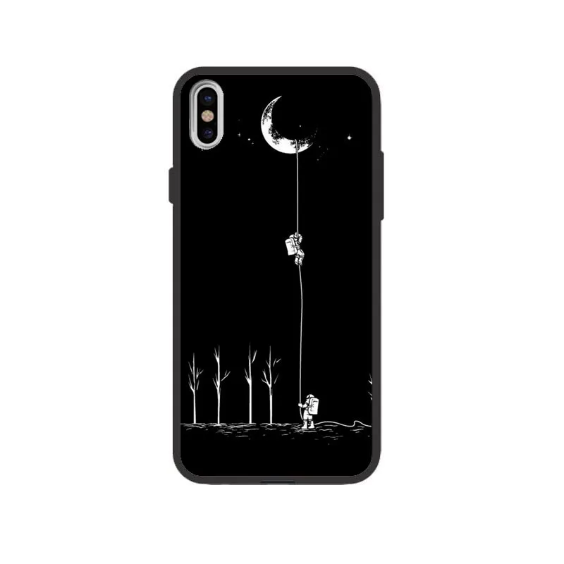Темно-серый Чехол s для iphone 7 8 X SE, чехол для iphone 6 7plus XR XS Max Planet Star, Жесткий Чехол из поликарбоната - Цвет: Темно-серый