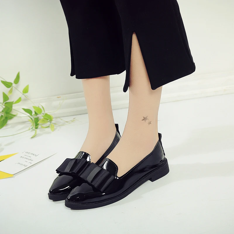 BeautyFeet/Классическая Брендовая обувь женские повседневные Черные Туфли-оксфорды с
