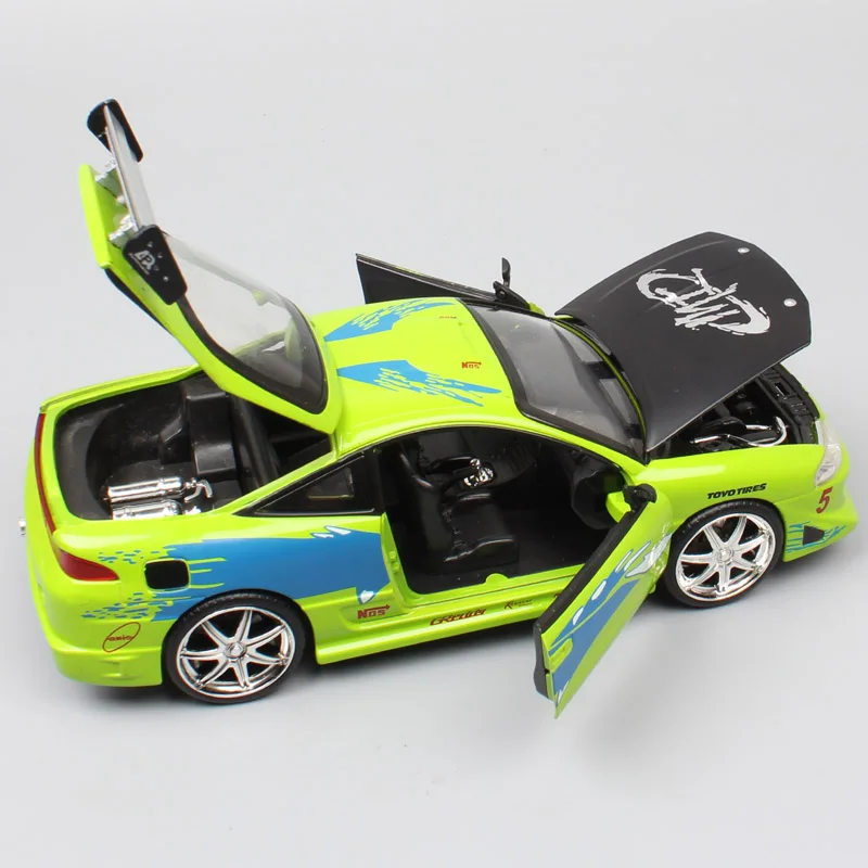 1:24 Масштаб jada brian's 1995 Mitsubishi Eclipse GTR Diecasts& Toy транспортные средства металлические модели автомобилей игрушки Авто эскизы для коллекции