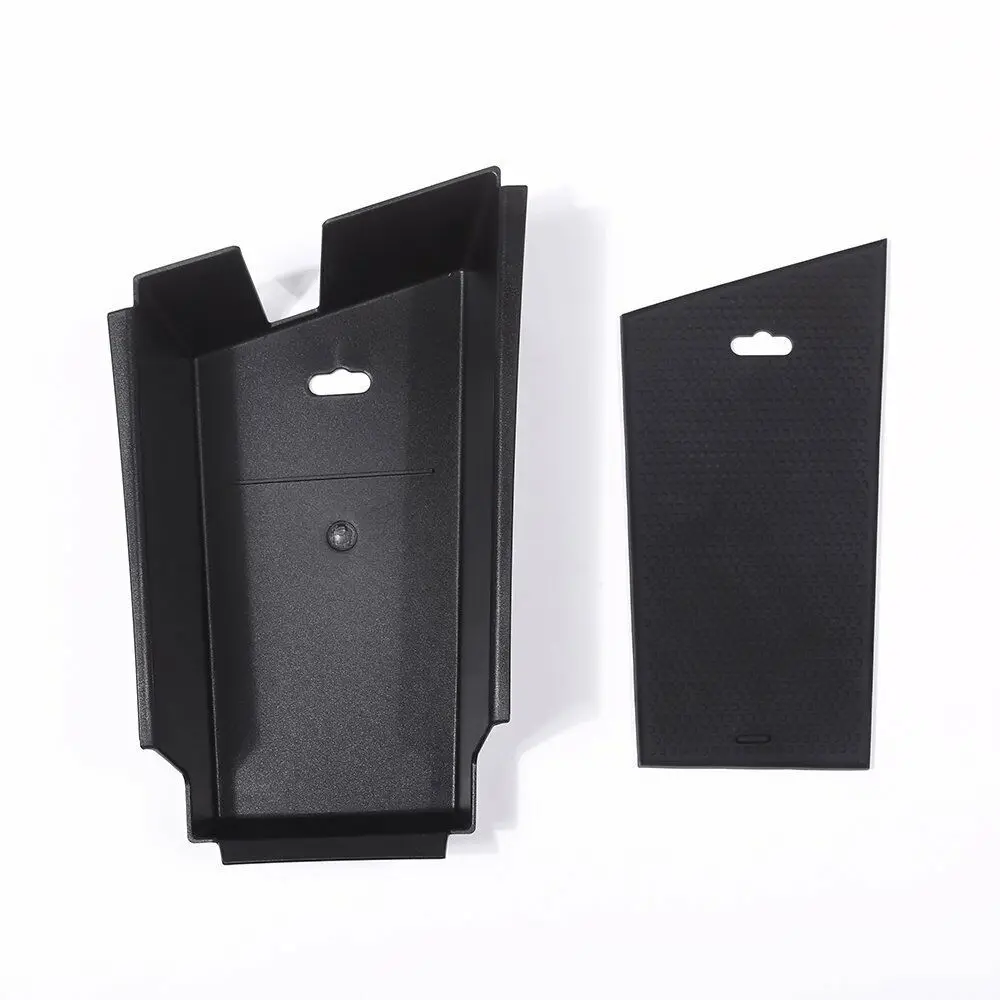 

1 Set Car Armrest Storage Box With Non-Slip Mat For BMW X1 20i 25i F48 2016-2018 Black