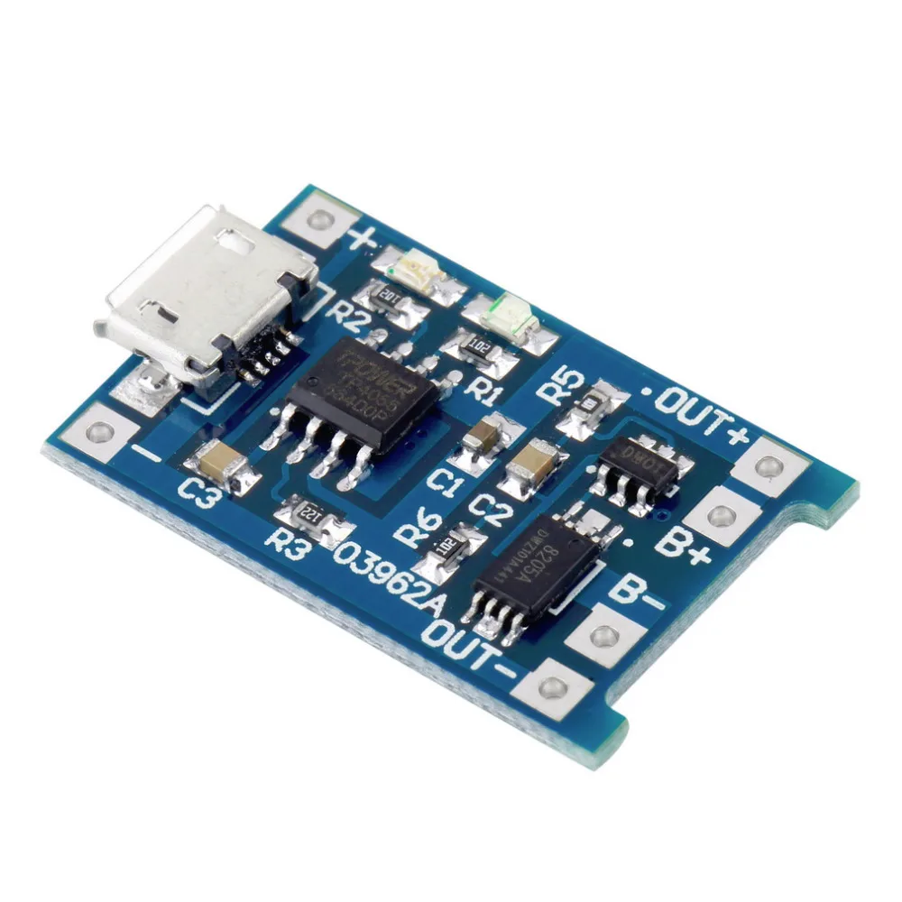 Умная электроника 100 шт. 5 В Micro USB 1A 18650 зарядная плата для литиевого аккумулятора с