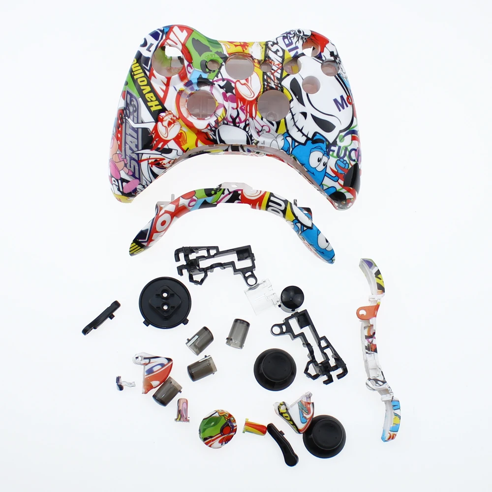 

camouflage Red White Ghosts Replacement Housing For XBOX 360 Controller Shell