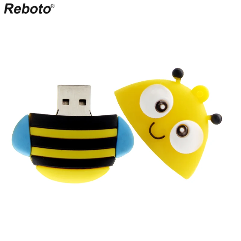Reboto флэш-накопитель 64 Гб пчела Usb флеш-накопитель ручка в форме пингвина диск Фокс флэш-накопитель красная сова карта памяти 4 ГБ 8 ГБ 16 ГБ 32 ГБ