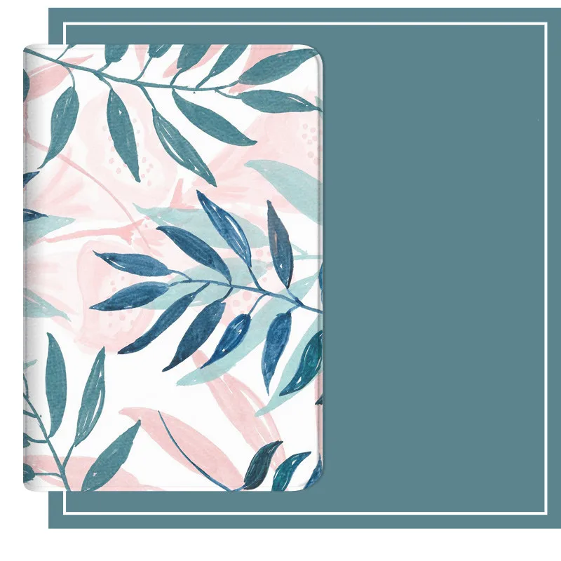 pink green leaf Mediapad T5 8 дюймов мрамор литературный лист Смарт флип чехол для huawei Mediapad M5 lite JDN2-W09/JDN2-AL00 чехол на планшет 8 дюймов - Цвет: pink green leaf