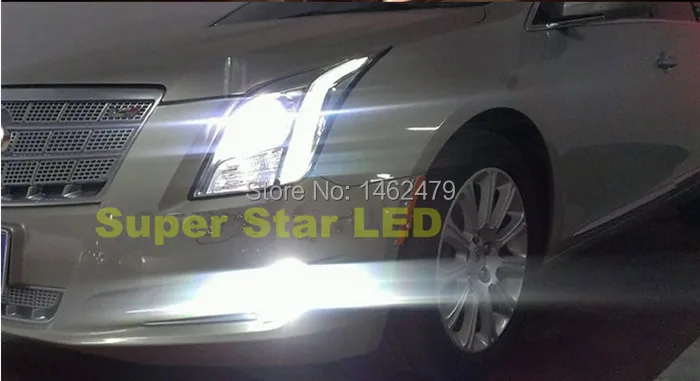 Парный светодиодный габаритный фонарь, дневные ходовые огни DRL T20 7443 W21/5 W для Cadillac SRX