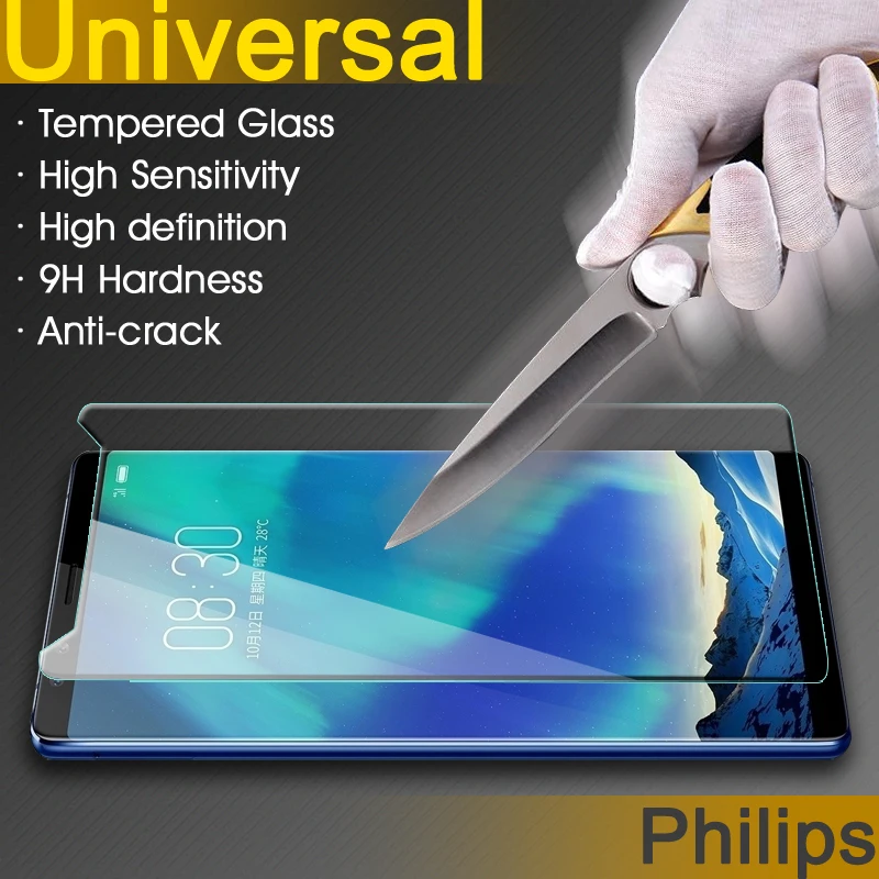 Универсальное закаленное стекло для Philips Xenium X588 9H 2.5D 5 0 дюйма защитная пленка
