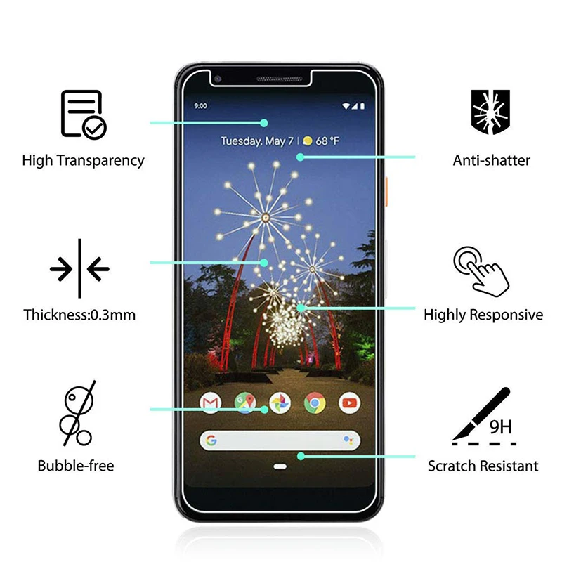 2 шт закаленное стекло для Google Pixel 3A защита экрана 9H 2.5D телефон на Защитное стекло для Google Pixel 3A стекло xl