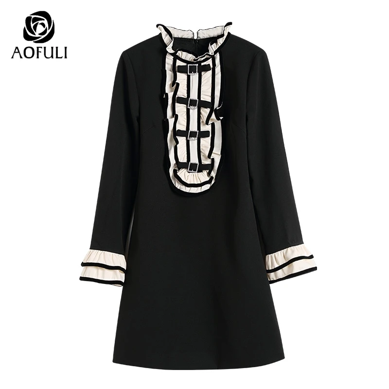 S/XL/2XL/4XL/5XL женское плиссированное платье на осень и зиму модное размера плюс с