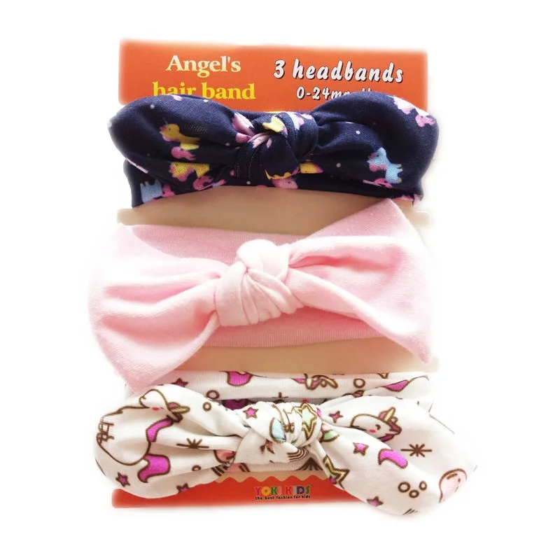 3pcs/set Baby Hair Band Newborn Toddler Elastic Flower Headband Cotton Bowknot Haarband For Girls Headwear Accessories KF15 | Детская