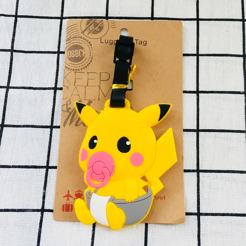Аниме Покемон брелок ПВХ мужской брелок Пикачу Poke Ball багажная бирка ребенок посадочный талон милый забавный мультфильм женский брелок подарок