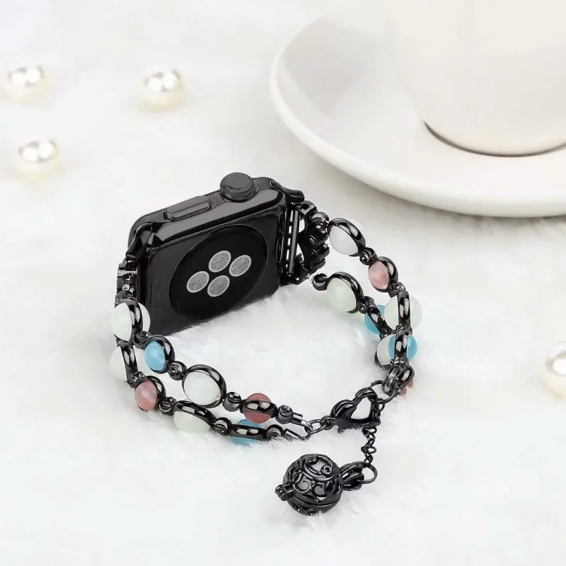 Браслет женский с жемчужинами светящийся браслет для Apple Watch Series 5 4 3 2 1 38 мм 40 42 44 |